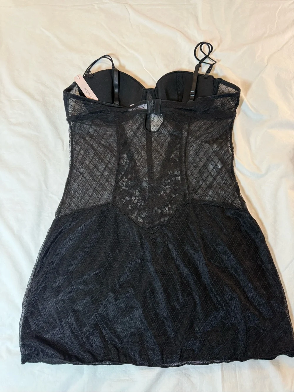 sophie b. Black Lace Bustier Chemise